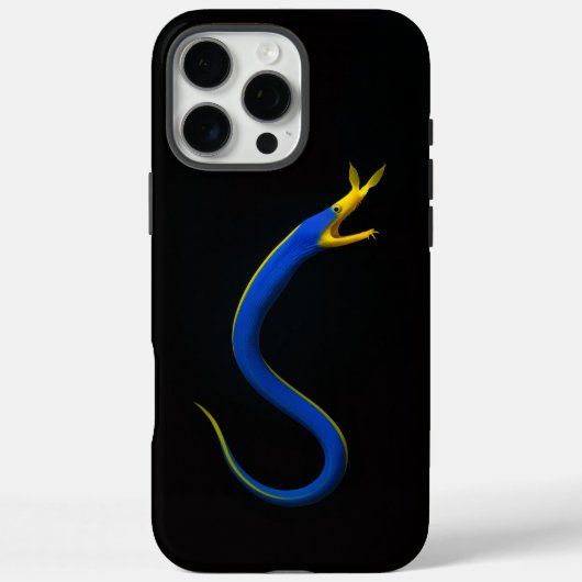Schwarzes 4 Luxe iPhone 16 Pro Max, Blauer Band-Aa Case-Mate iPhone Hülle (Rückseite)