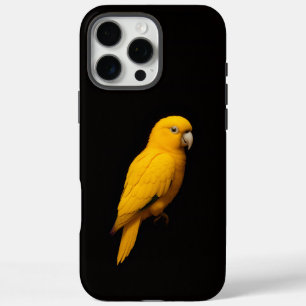 Schwarzes 4 Luxe iPhone 16 Pro Max, Goldsittich Max Hülle