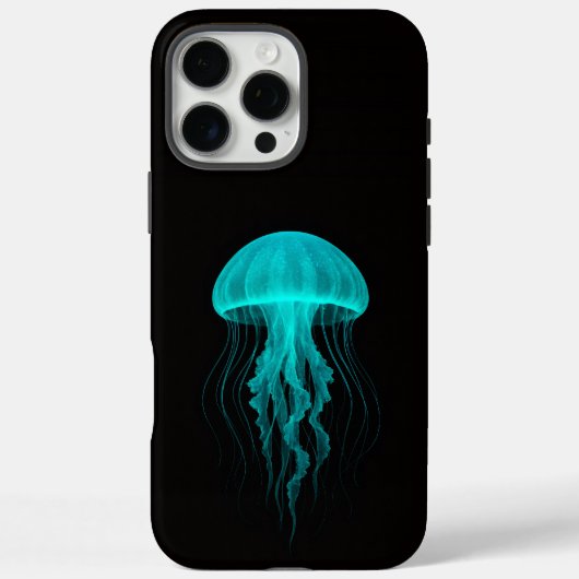 Schwarzes 4 Luxe iPhone 16 Pro Max, Grüne Qualle Case-Mate iPhone Hülle (Rückseite)