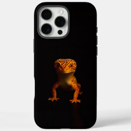 Schwarzes 4 Luxe iPhone 16 Pro Max, Leopardgecko Max Hülle