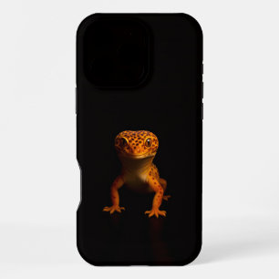 Schwarzes 4 Luxe iPhone 16 Pro Max, Leopardgecko Max Hülle