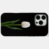 Schwarzes 4 Luxe iPhone 16 Pro Max, Perlweiße Tulp Case-Mate iPhone Hülle (Rückseite (Horizontal))
