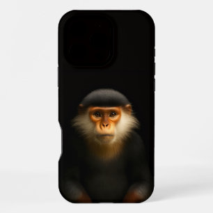 Schwarzes 4 Luxe iPhone 16 Pro Max, Rote Douc Lang Max Hülle