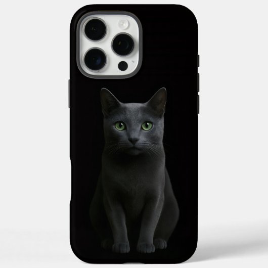 Schwarzes 4 Luxe iPhone 16 Pro Max, Russische Blau Case-Mate iPhone Hülle (Rückseite)