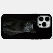 Schwarzes 4 Luxe iPhone 16 Pro Max, Russische Blau Case-Mate iPhone Hülle (Rückseite (Horizontal))