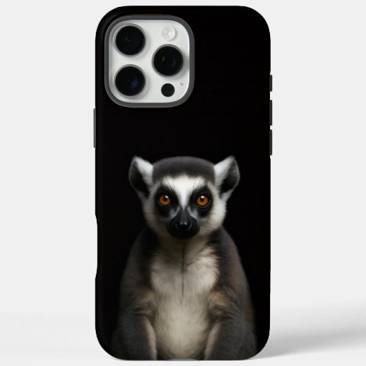 Schwarzes 4 Luxe iPhone 16 Pro Max, Sanfter Lemur Case-Mate iPhone Hülle (Rückseite)