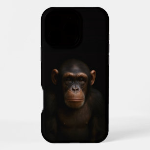 Schwarzes 4 Luxe iPhone 16 Pro Max, Serener Schimp Max Hülle