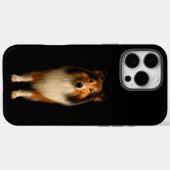 Schwarzes 4 Luxe iPhone 16 Pro Max, treuer Collie- Case-Mate iPhone Hülle (Rückseite (Horizontal))