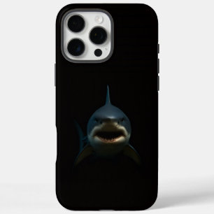 Schwarzes 4 Luxe iPhone 16 Pro Max, Weißer Hai Max Hülle