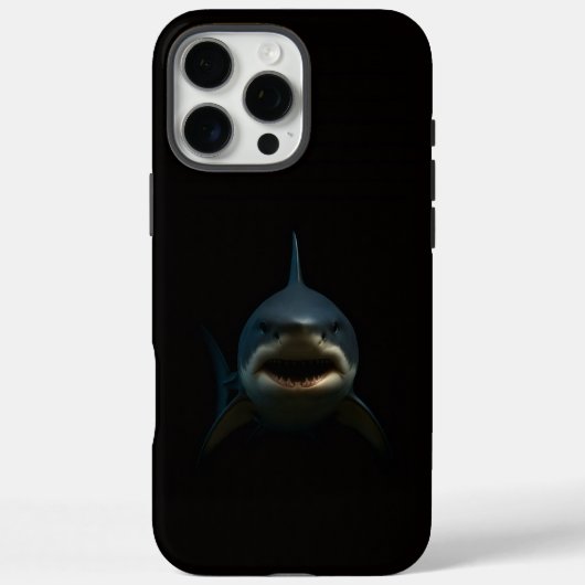 Schwarzes 4 Luxe iPhone 16 Pro Max, Weißer Hai Case-Mate iPhone Hülle (Rückseite)