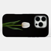 Schwarzes 4 Luxe iPhone 16 Pro, Perlenweiße Tulpe Case-Mate iPhone Hülle (Rückseite (Horizontal))
