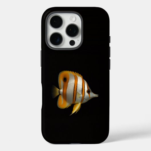 Schwarzes 4 Luxe iPhone 16 Pro, Riff-Schmetterling Case-Mate iPhone Hülle (Rückseite)