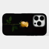 Schwarzes 4 Luxe iPhone 16 Pro, sonnengelbe Rose Case-Mate iPhone Hülle (Rückseite (Horizontal))