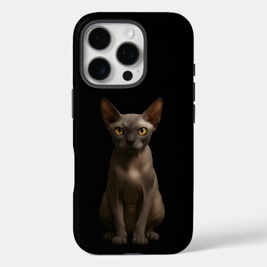 Schwarzes 4 Luxe iPhone 16 Pro, Sphynx-Katze Case-Mate iPhone Hülle (Rückseite)