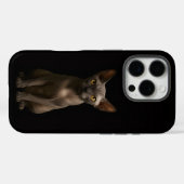 Schwarzes 4 Luxe iPhone 16 Pro, Sphynx-Katze Case-Mate iPhone Hülle (Rückseite (Horizontal))