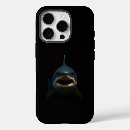 Schwarzes 4 Luxe iPhone 16 Pro, Weißer Hai Case-Mate iPhone Hülle (Rückseite)