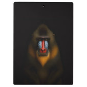 Schwarzes 4 Luxe Klemmbrett, Mandrill-Affe Klemmbrett (Rückseite)