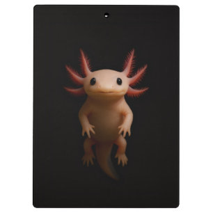 Schwarzes 4 Luxe Klemmbrett, Mexikanischer Axolotl Klemmbrett