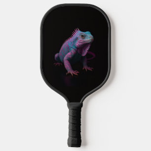 Schwarzes 4 Luxe Pickleball-Paddle, Rosa Leguan Pickleball Schläger
