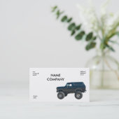 schwarzes 4x4 visitenkarte (Stehend Vorderseite)