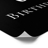 Schwarzes 50. Geburtstag Party Foto Herzlich willk Poster (Ecke)