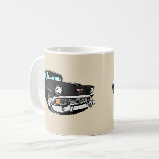 Schwarzes '56 Shoebox Kaffeetasse (Vorderseite Links)