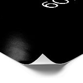 Schwarzes 60. Geburtstag Begrüßungszeichen | Schau Poster (Ecke)