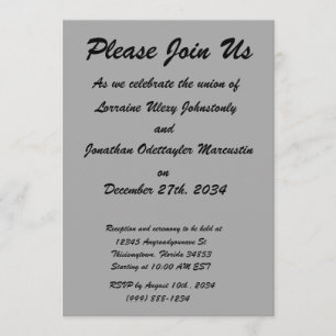 Schwarzes 8 x Entwurf 11 Ihr eigenes Produkt Einladung