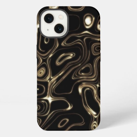 Schwarzes abstraktes Case-Mate iPhone-Case iPhone Hülle (Rückseite)