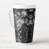 Schwarzes abstraktes Design Milchtasse (Linke Ecke)