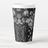 Schwarzes abstraktes Design Milchtasse (Vorderseite)