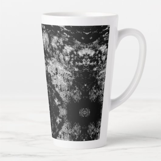 Schwarzes abstraktes Design Milchtasse (Rechts)