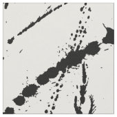 Schwarzes abstraktes Spritzer Wiederholmuster Stoff (Nahaufnahme)