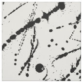 Schwarzes abstraktes Spritzer Wiederholmuster Stoff (Muster)