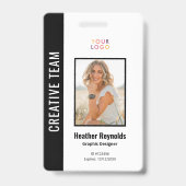 Schwarzes Abzeichen des Logos für Mitarbeiter-Foto Ausweis (Vorderseite)