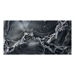Schwarzes Achatstein-Textur-Poster Poster