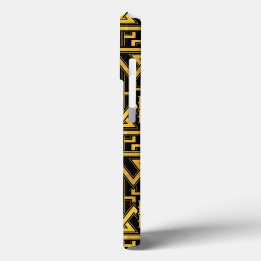 Schwarzes Adam-Blitz-Dreiecksmuster Case-Mate iPhone Hülle (Rückseite / Links)