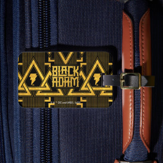 Schwarzes Adam-Blitz-Dreiecksmuster Gepäckanhänger