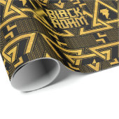 Schwarzes Adam-Blitz-Dreiecksmuster Geschenkpapier (Rolleneckpunkt)