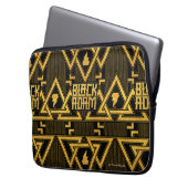 Schwarzes Adam-Blitz-Dreiecksmuster Laptopschutzhülle (Vorderseite Links)