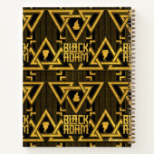 Schwarzes Adam-Blitz-Dreiecksmuster Notizblock (Rückseite)