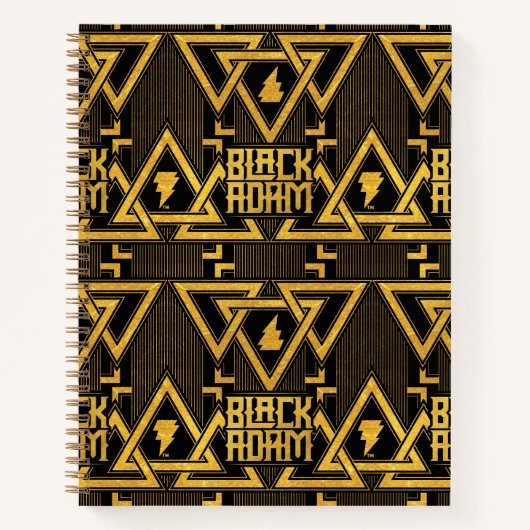 Schwarzes Adam-Blitz-Dreiecksmuster Notizblock (Vorderseite)