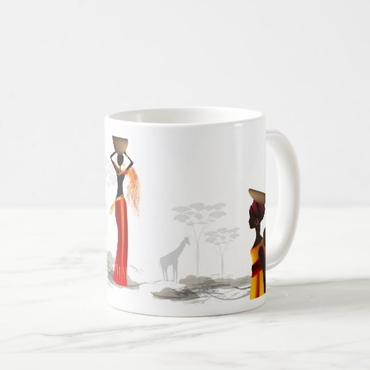 Schwarzes Afrika Kaffeetasse (VorderseiteRechts)