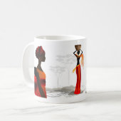 Schwarzes Afrika Kaffeetasse (Vorderseite Links)
