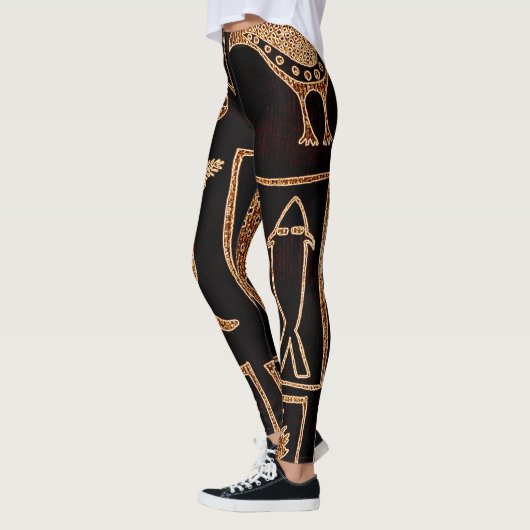 Schwarzes/afrikanisches Motiv Browns auf Leggings (Links)