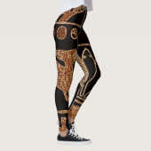 Schwarzes/afrikanisches Motiv Browns auf Leggings (Rechts)
