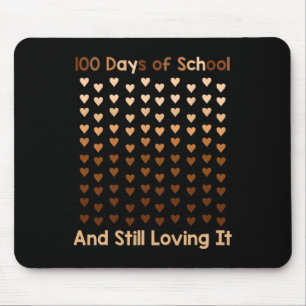 Schwarzes Afro 100 Tage der Schule Melanin Herz Af Mousepad