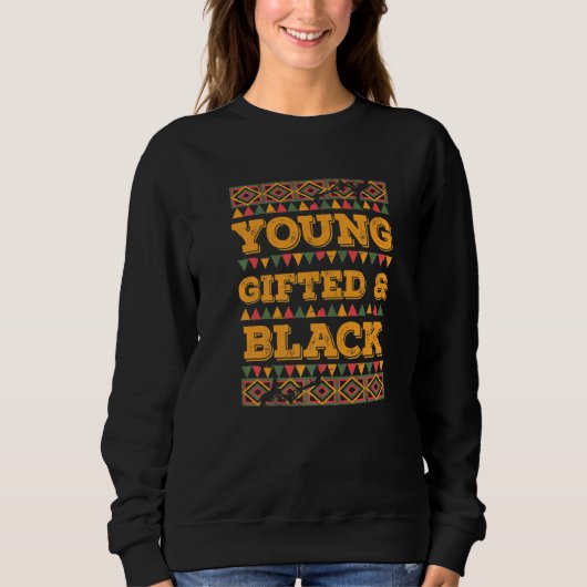 Schwarzes Afro Melanin Farbige Afrika Süd Melanin Sweatshirt (Vorderseite)