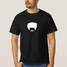 Schwarzes Afro-Stache-T-Shirt