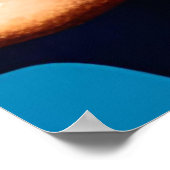 Schwarzes Afro Watercolor Portrait V Poster (Ecke)